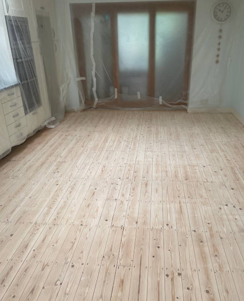 Wooden floor resurfacing